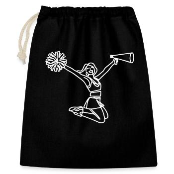Cheerleader Skizze - Geschenkbeutel aus Baumwolle (40 x 50 cm) - Schwarz - Vorne
