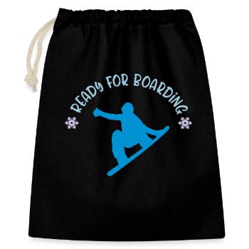 snowboard - Sac cadeau 40 x 50 cm - noir - Devant
