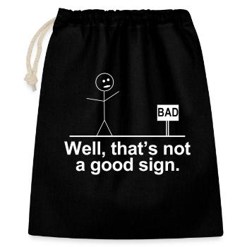 Mauvais T-shirt Signe Not Thing – T-shirt drôle - Sac cadeau 40 x 50 cm - noir - Devant