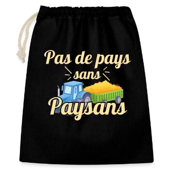No country without peasants - Gift Bag 40 x 50 cm - black - Front