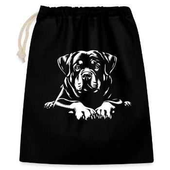 Rottweiler « Black Edition » - Sac cadeau 40 x 50 cm - noir - Devant