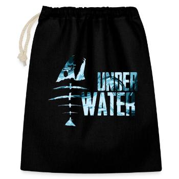 Unter Wasser Meeresfisch Motiv - Geschenkbeutel aus Baumwolle (40 x 50 cm) - Schwarz - Vorne