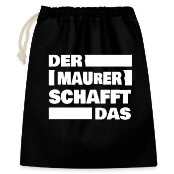 Bricklayer as work - Gift Bag 40 x 50 cm - black - Front