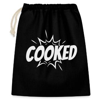 Cooked Explosiver Comic-Style - Geschenkbeutel aus Baumwolle (40 x 50 cm) - Schwarz - Vorne