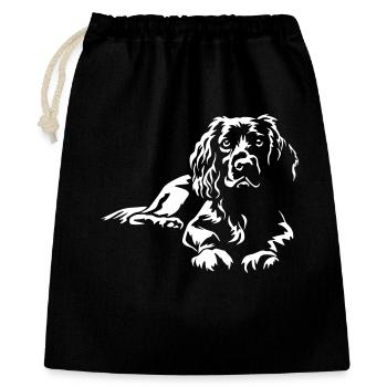 Boykin Spaniel « Édition Noire » - Sac cadeau 40 x 50 cm - noir - Devant