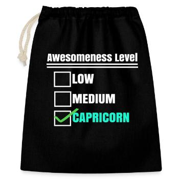 Horoscope Déclaration Signe du Zodiaque Ciel Capricorne - Sac cadeau 40 x 50 cm - noir - Devant