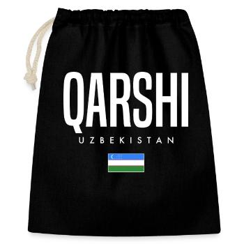 Qarshi Ouzbékistan - Sac cadeau 40 x 50 cm - noir - Devant
