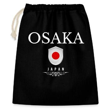 Osaka Japon, souvenir d’Osaka - Sac cadeau 40 x 50 cm - noir - Devant
