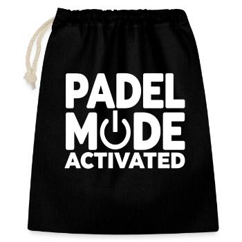 Padel Fashion Activated Power Button Sport Style - Gift Bag 40 x 50 cm - black - Front