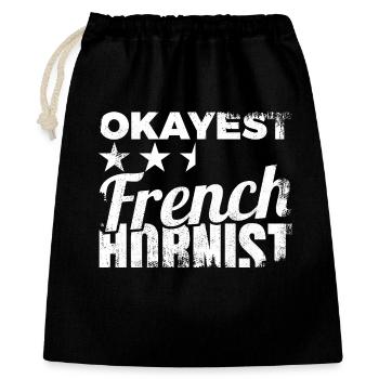 Average French horn player - Gift Bag 40 x 50 cm - black - Front