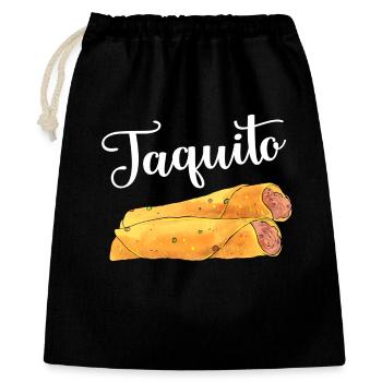 Taco-Taquito-Match - Geschenkbeutel aus Baumwolle (40 x 50 cm) - Schwarz - Vorne