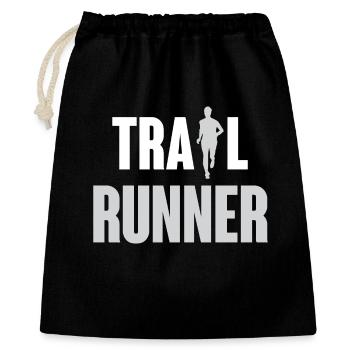 Trailrunner - Geschenkbeutel aus Baumwolle (40 x 50 cm) - Schwarz - Vorne
