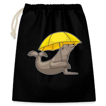 Seal Umbrella - Gift Bag 40 x 50 cm - black - Front