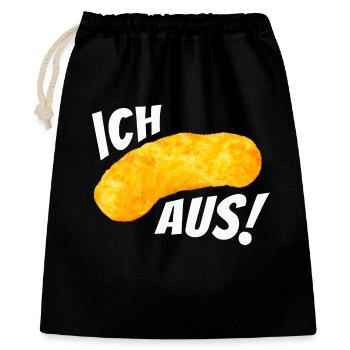 Ich flip aus! - Erdnussflip Peanut - Geschenkbeutel aus Baumwolle (40 x 50 cm) - Schwarz - Vorne