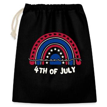 4th of July, independence day - Gift Bag 40 x 50 cm - black - Front