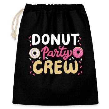 Donut-Party-Matching - Geschenkbeutel aus Baumwolle (40 x 50 cm) - Schwarz - Vorne