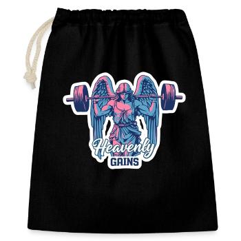 Heavenly Gains Neon Angel Fitness Design - Sac cadeau 40 x 50 cm - noir - Devant