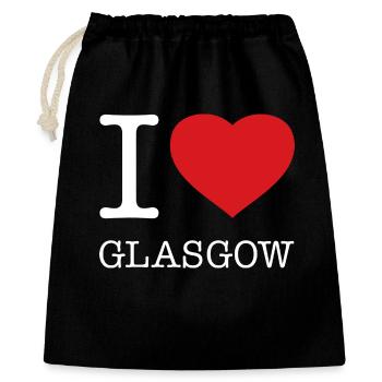 J’adore Glasgow - Sac cadeau 40 x 50 cm - noir - Devant