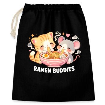 Ramen Cat - Gift Bag 40 x 50 cm - black - Front