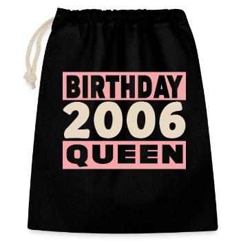 birthday queen 20 years old 2006 Birthday - Gift Bag 40 x 50 cm - black - Front