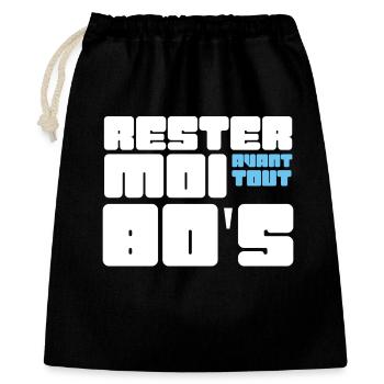 Rester moi avant tout 80's - Sac cadeau 40 x 50 cm - noir - Devant