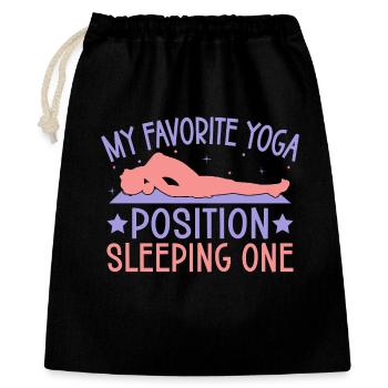 Yoga Position préférée Dormir Un yoga amusant - Sac cadeau 40 x 50 cm - noir - Devant
