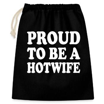 Proud to be a cuckold - Geschenkbeutel aus Baumwolle (40 x 50 cm) - Schwarz - Vorne