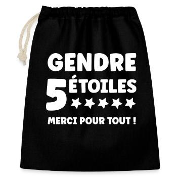 son-in-law - Gift Bag 40 x 50 cm - black - Front