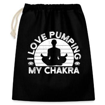 Pilates Enthusiasts I Love Pumping My Chakra - Gift Bag 40 x 50 cm - black - Front