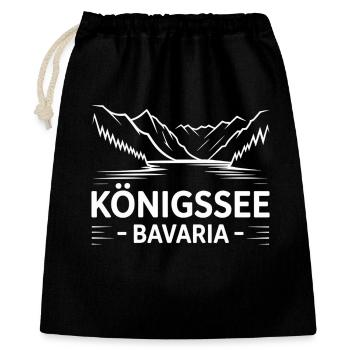 Königssee Bergsee Bavarian Panorama - Geschenkbeutel aus Baumwolle (40 x 50 cm) - Schwarz - Vorne