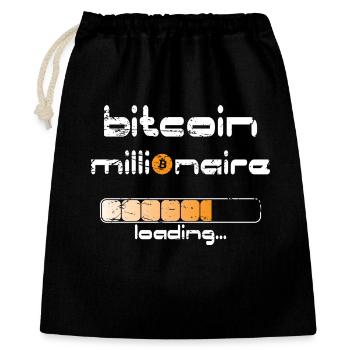 Satoshi Nakamoto Bitcoin Crypto Inventor - Gift Bag 40 x 50 cm - black - Front