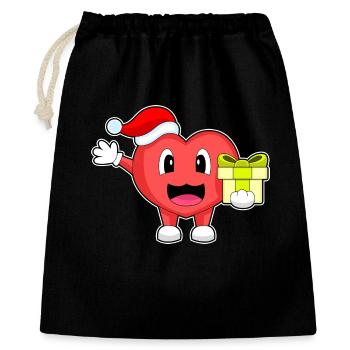 Forfait Noël Coeur - Sac cadeau 40 x 50 cm - noir - Devant