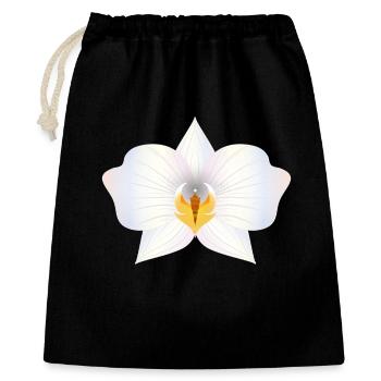 Fleur d’orchidée délicate aux couleurs pastel - Sac cadeau 40 x 50 cm - noir - Devant