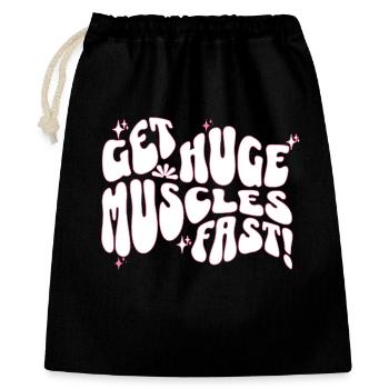 Big Muscles Fun Slogan Design - Sac cadeau 40 x 50 cm - noir - Devant