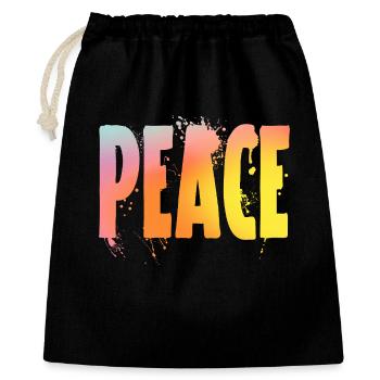 Peace - Gift Bag 40 x 50 cm - black - Front