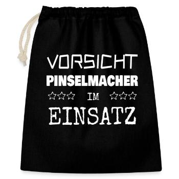Fabricant de pinceaux comme vocation - Sac cadeau 40 x 50 cm - noir - Devant