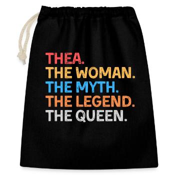 Thea The Woman The Myth The Legend The Queen - Gift Bag 40 x 50 cm - black - Front