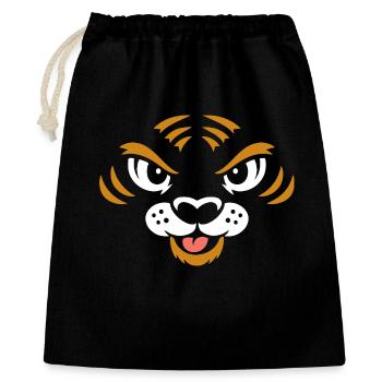 Tiger | Big Face Costume Carnival Disguise - Gift Bag 40 x 50 cm - black - Front