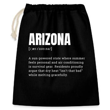 Arizona Sonnenkraft Grafik - Geschenkbeutel aus Baumwolle (40 x 50 cm) - Schwarz - Vorne