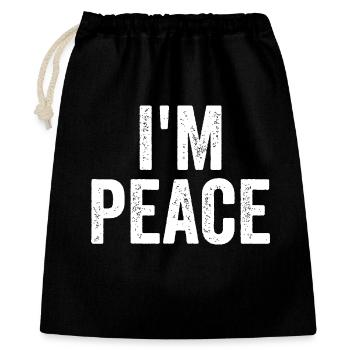 I Am Peace - Gift Bag 40 x 50 cm - black - Front
