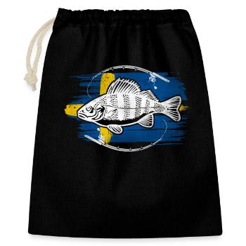 Perche de pêche de Suède - Sac cadeau 40 x 50 cm - noir - Devant