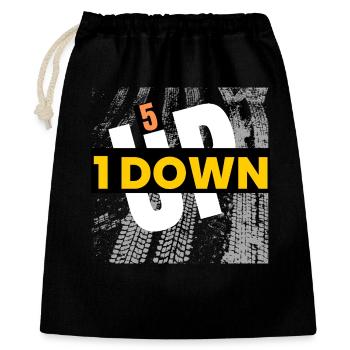 1 down 5 up  - Gift Bag 40 x 50 cm - black - Front