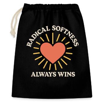 Hopepunk Kindness Rebellion Soft Activism Radical - Gift Bag 40 x 50 cm - black - Front