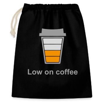 Low on Coffee - Gift Bag 40 x 50 cm - black - Front