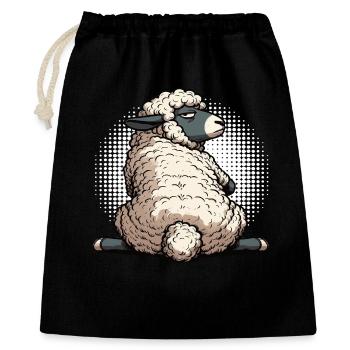 Moutons, moutons, bergers, bergers, bélier, béliers - Sac cadeau 40 x 50 cm - noir - Devant