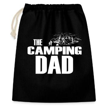 The Camping Dad - Sac cadeau 40 x 50 cm - noir - Devant
