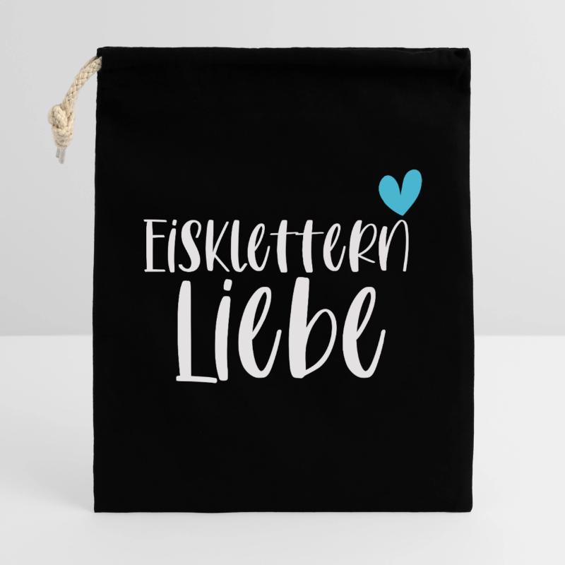 Klettern Eisklettern Liebe Eispickel Geschenk Geschenkbeutel aus Baumwolle (40 x 50 cm)