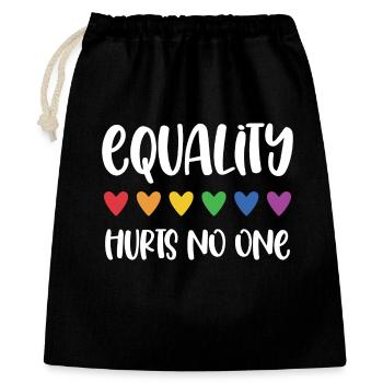 Mois de la fierté LGBT - L’égalité ne fait de mal à personne - Sac cadeau 40 x 50 cm - noir - Devant