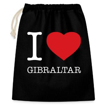 J’adore Gibraltar - Sac cadeau 40 x 50 cm - noir - Devant