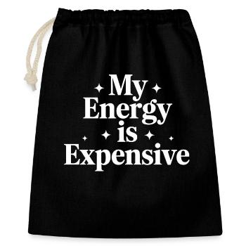 Mon énergie est chère - Sac cadeau 40 x 50 cm - noir - Devant